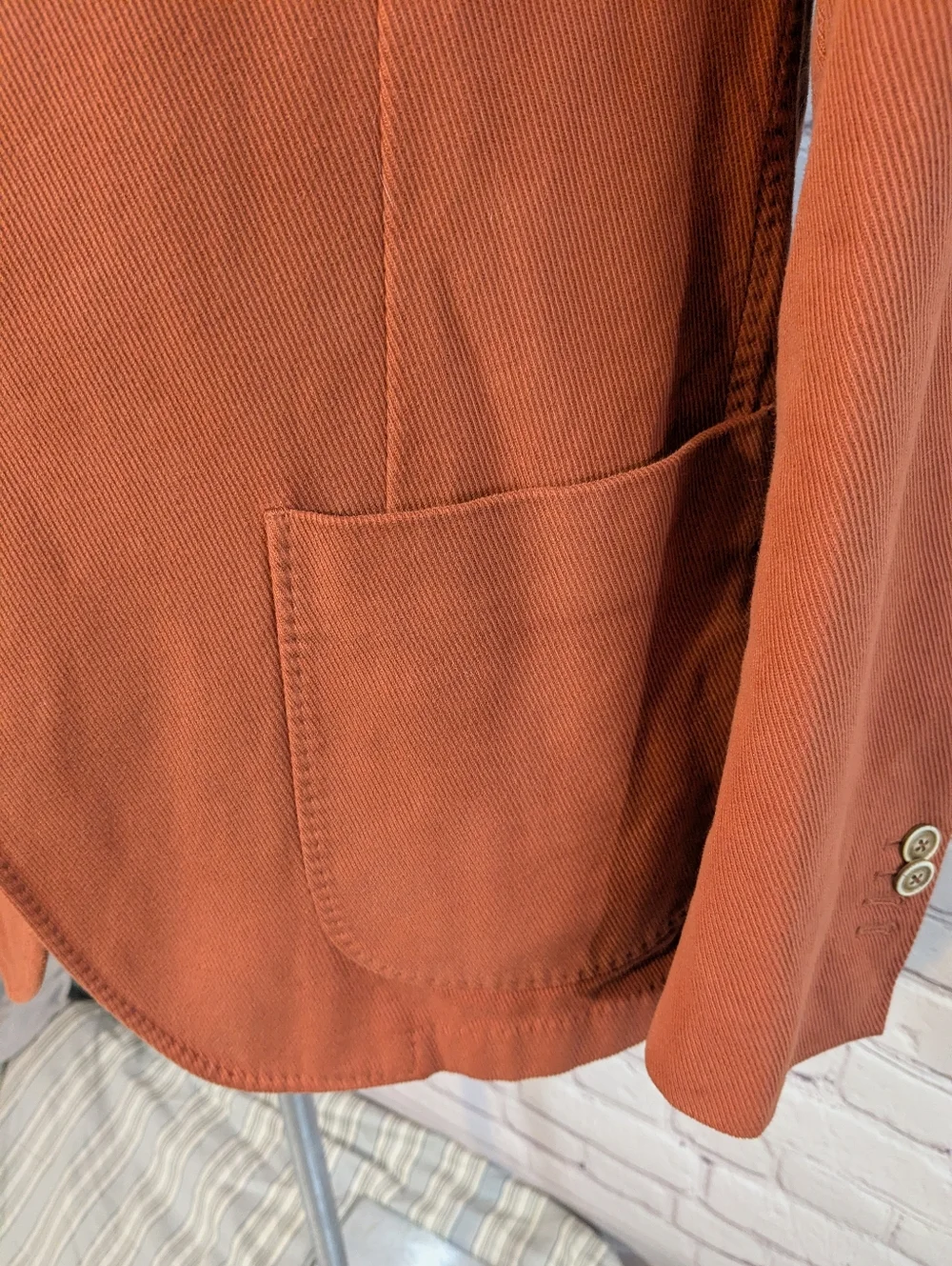 Massimo Dutti Orange Cotton Sport Coat